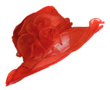 Kerry Large Organza Hat , Main Colour - Fuchsia Hot Pink