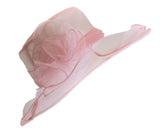 Kerry Large Organza Hat , Main Colour - Fuchsia Hot Pink