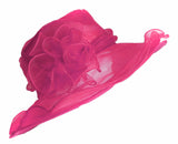Kerry Large Organza Hat , Main Colour - Fuchsia Hot Pink