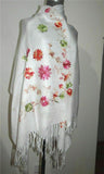 Susan Soft Pashmina Style Embroidered Wrap, Colour - Rose
