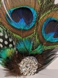 Mollie Peacock Feather Fascinator Hair Clip