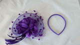 Katie Satin Flower & Feather Hat Fascinator, Main Colour - Dark Grey