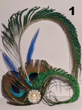 Mollie Peacock Feather Fascinator Hair Clip