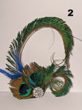 Mollie Peacock Feather Fascinator Hair Clip