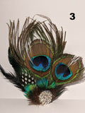 Mollie Peacock Feather Fascinator Hair Clip