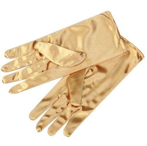 Ladies Short Gloves , Main Colour - Gold