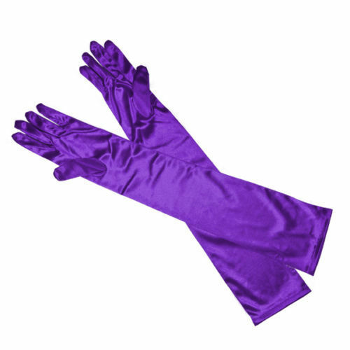 Elegant Long Finger Gloves , Main Colour - Purple