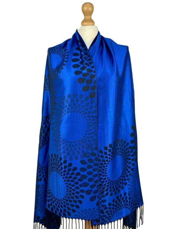Alisia Pashmina Style Wrap, Colour - Royal Blue