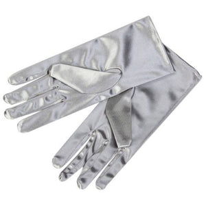 Ladies Short Gloves , Main Colour - Silver