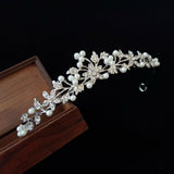 Princess Olivia Bridal Pearl & Crystal Tiara